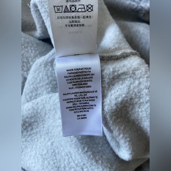 Polo Ralph Lauren 1967 XXL Grey Graffiti Scribble Uni Crewneck Pullover Hoodie - Picture 13 of 16